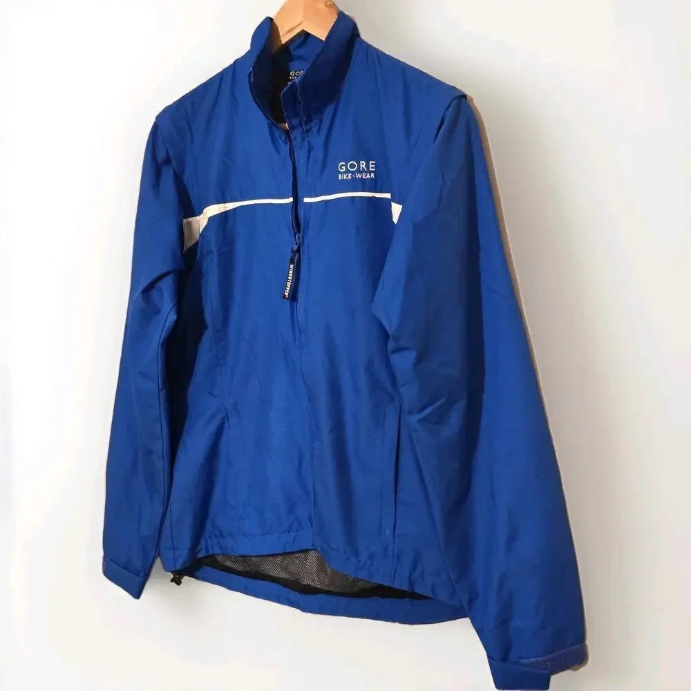Gore Bike Wear Convertible Jacket Womens Medium Blue Softshell Windstopper